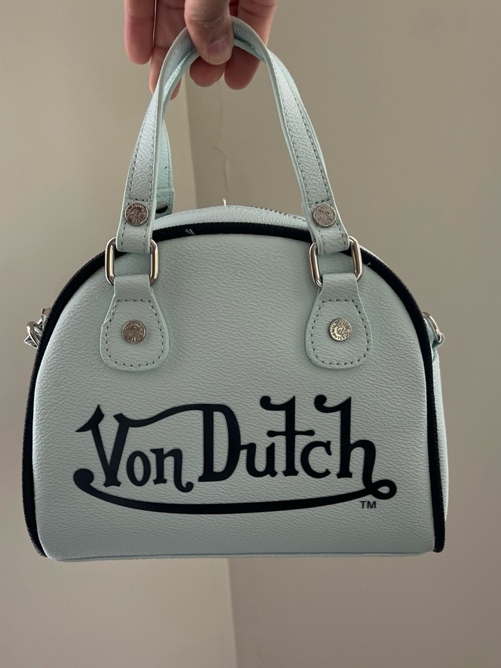 Von Dutch Mint Blue Mini Dome Satchel